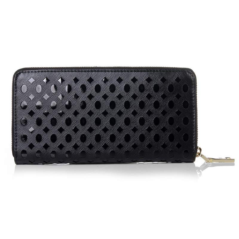 Knockoff Prada Real Leather Wallet 1140 black - Click Image to Close